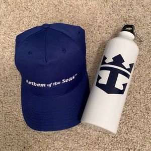 NEW Royal Caribbean Cruise Line (RCCL)
Logo Water Bottle & Baseball Hat/Cap